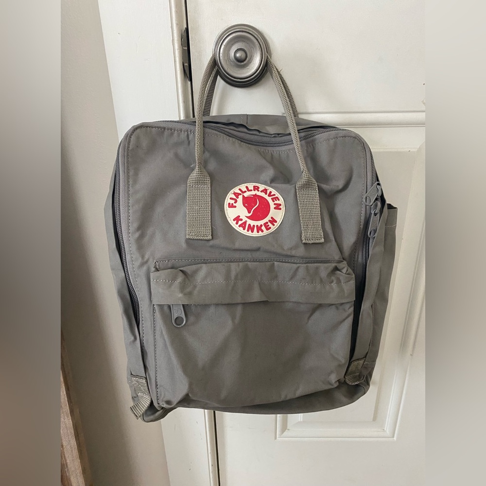 Grey Fjallraven Kanken backpack
